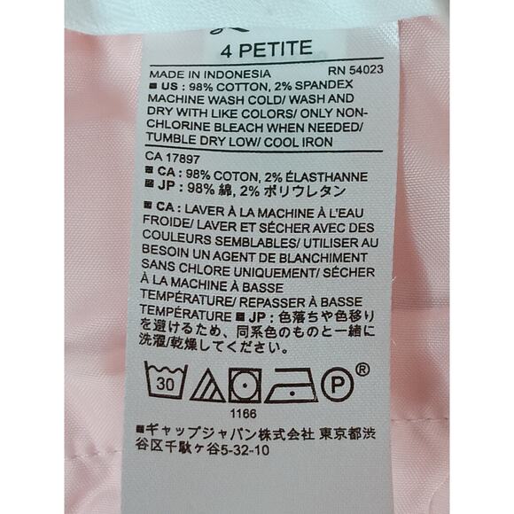 Banana Republic Reegan Pants 4P Petite Light Pink Stretch Cotton Chino Slim Fit - Picture 14 of 15